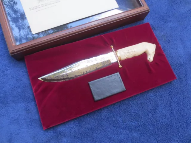 Vintage Us Theodore Roosevelt Commemorative Bowie Knife Dagger Sheffield H.long