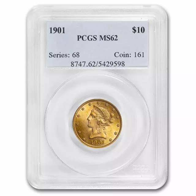 1901 $10 Liberty Gold Eagle MS-62 PCGS - SKU#22350