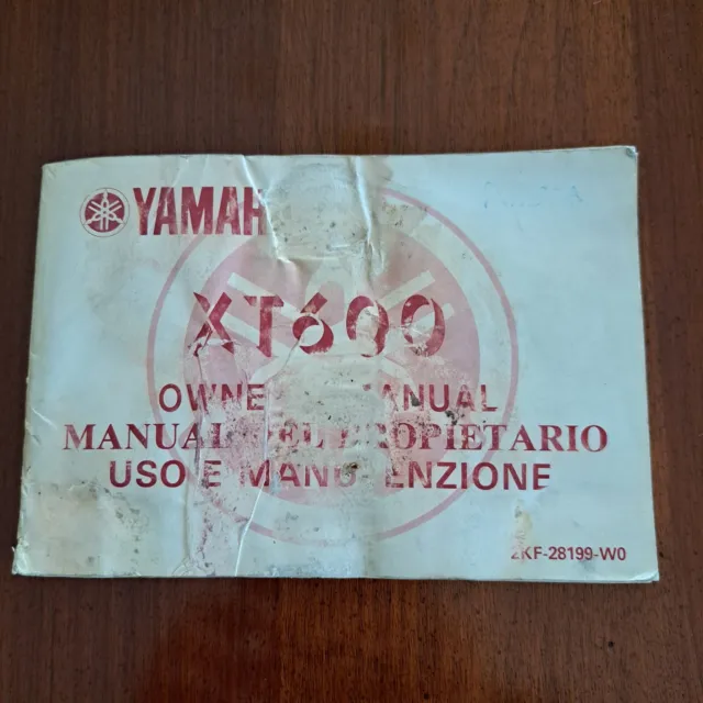 Per Yamaha XT 600 owner's manual  manuel du proprietarie Betriebsanleitung