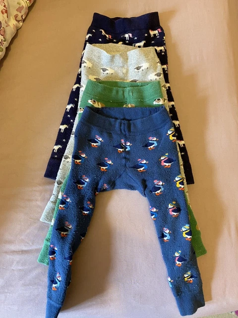 Jojo Maman Bebe Girls Extra Thick Leggings 1-2 Years x 4