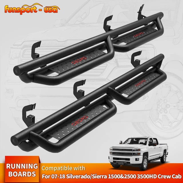 RUNNING BOARDS FOR 20072018 Chevy Silverado/GMC Sierra 1500 Crew Cab