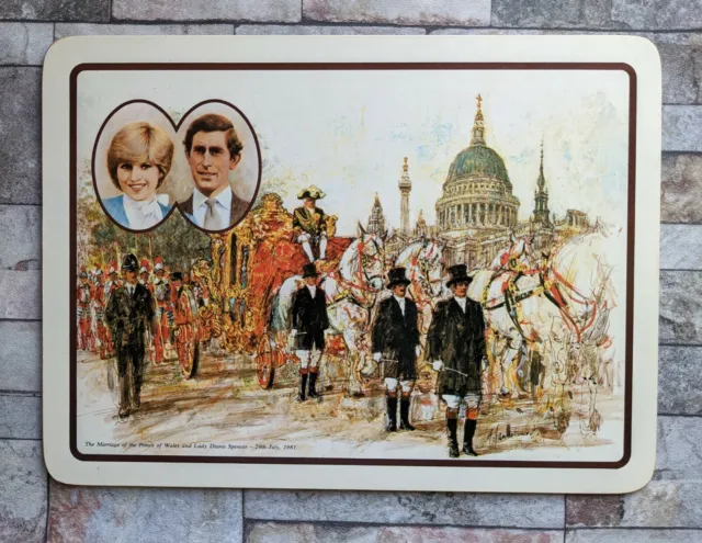 Clover Leaf Place Mats x 6 Royal Wedding 1981 Charles and Diana (Boxed)