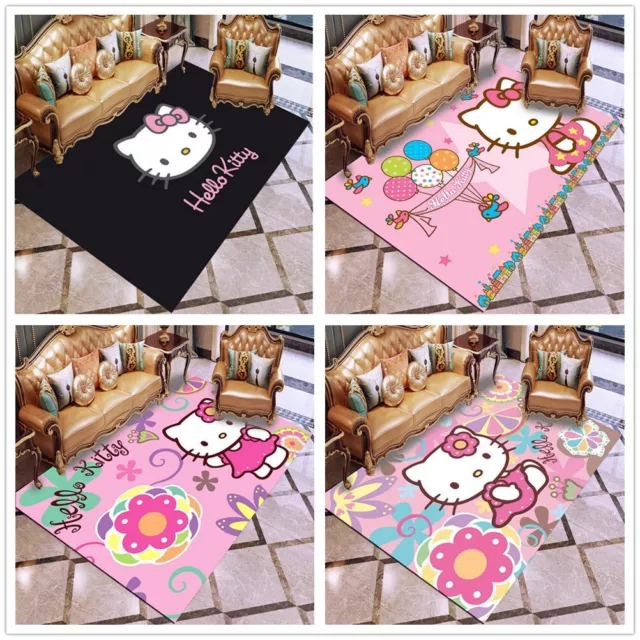 Mädchen 3D Hello Kitty Teppich Baby Schlafzimmer Fußmatten Kinder Türmatte Matte