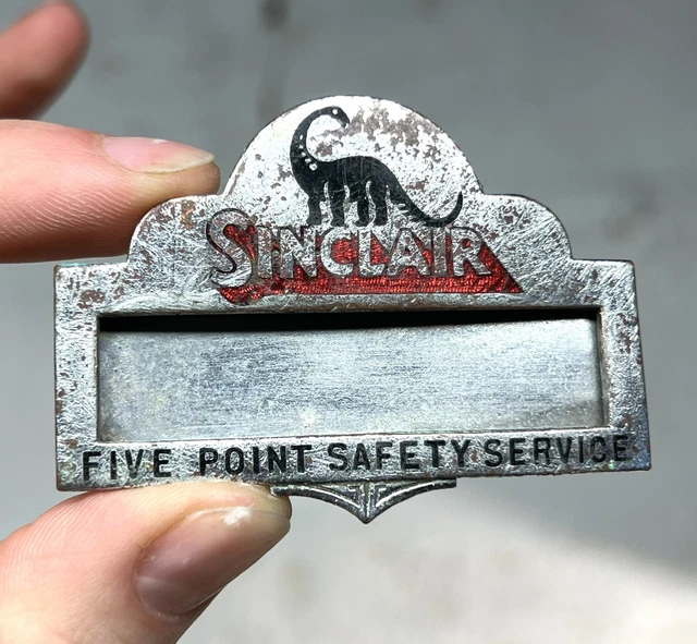 ✨RARE Antique Sinclair Gasolene Employee Badge Pin Gas Oil Sign Service Station
