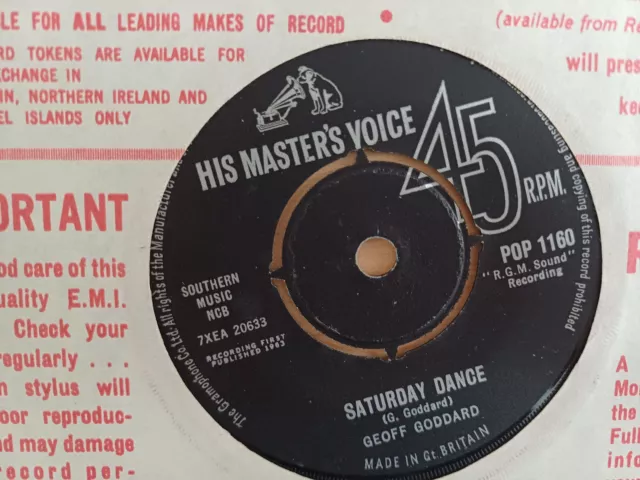 Joe Meek  Geoff  Goddard  Saturday  Dance  HMV  VG+/vg+