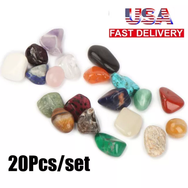 Set of 20 Healing Crystal Natural Gemstone Reiki Chakra Collection Stone Kit