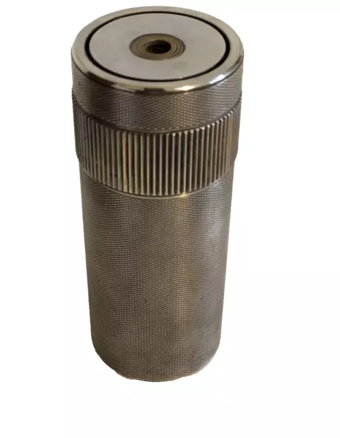 Briquet de table cylindrique métal argenté Dupont