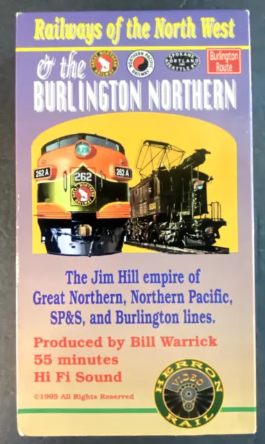 Railways of the Northwest & the Burlington Northern VHS tape railroad train