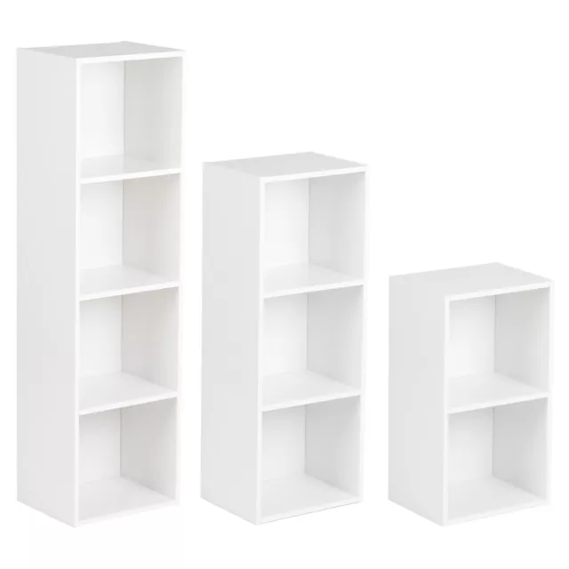 Hartleys White Freestanding Wooden Bookcase Storage/Shelving/Shelf Display Unit