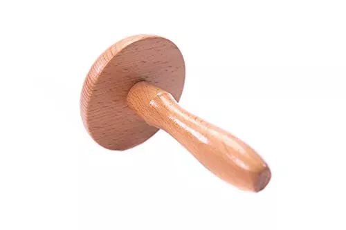 Darning Mushroom - Smooth Wooden Mushroom Darner with Strong Handle & Gradual Cu