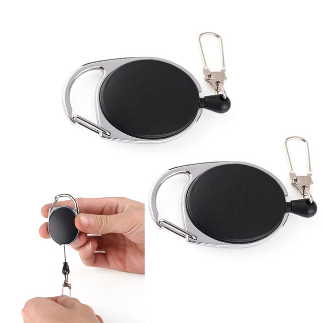 2 Pcs Porte-clés À Haute Élasticité Porte-clés Rétractables Télescopique