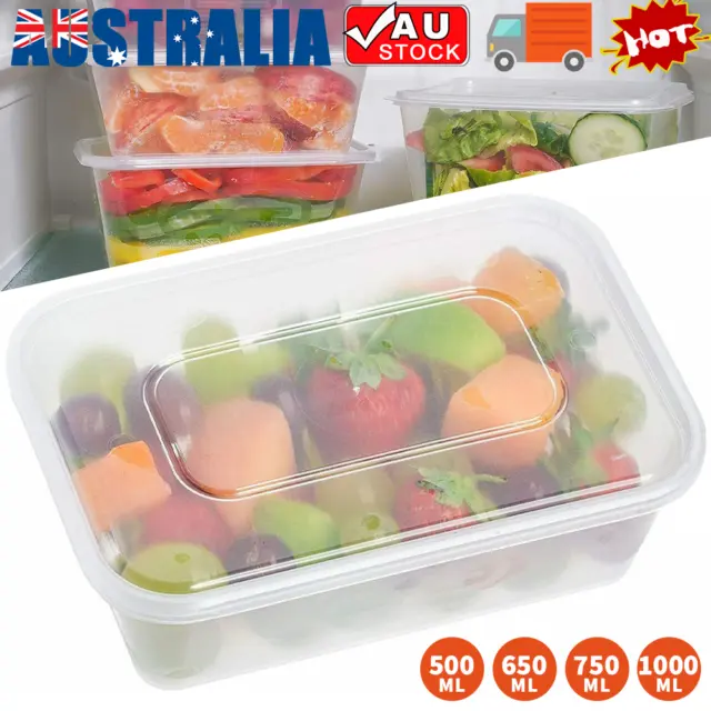 Reusable Take Out Plastic Bento Lunch Box Microwave Storage Containers with Lids