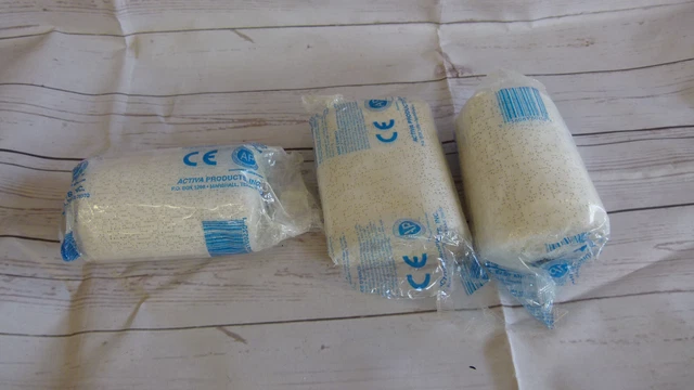 Lote de 3 - Paño de yeso Activa envolvente rígido - rollo, 4" x 5 yardas