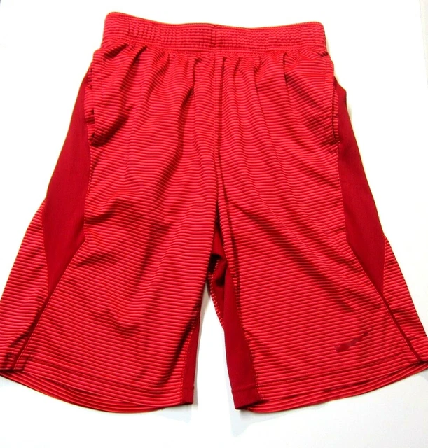 Nike Dri-Fit Boys Medium Red Basketball Athletic Shorts Elastic Waist Drawstring
