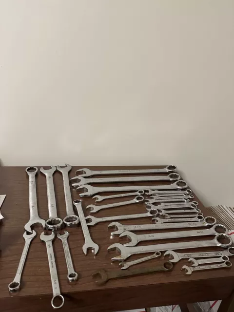 30 Combination Wrenches Wide Variety Of Sizes Lot