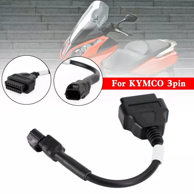 Motorrad 3 Pin auf 16 Pin OBD Adapter OBD2 Diagnosekabel Stecker für KYMCO