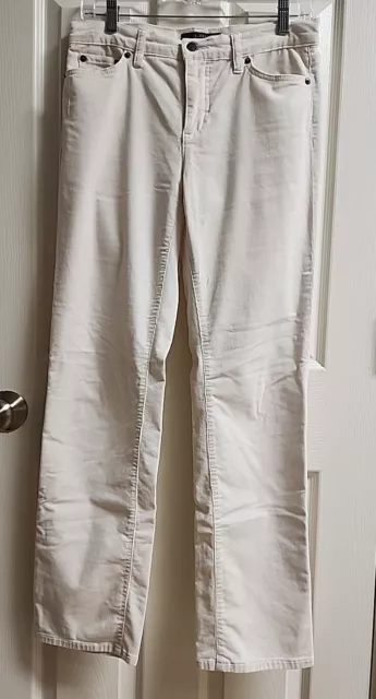 LRL Lauren Jeans Co Ralph Lauren Pants Womens Size 6 White Corduroy Stretch