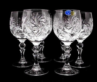 Set di 6 Neman vetreria 218,3 gram Hand made vintage russo cristallo bicchieri di vino calici per vino Classic old-fashioned vetreria 