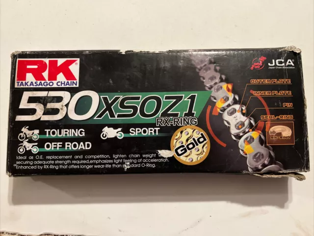 RK - GB530XSOZ1 - Rivet Connecting Link for 530 XSOZ1  RX-Ring Chain. GOLD 114L