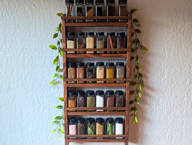 Large 5-Tier Spice Rack for Kitchen, Wall Mounted