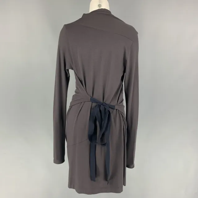 BRUNELLO CUCINELLI Taille 6 Taupe Marine Robe Manches Longues 3