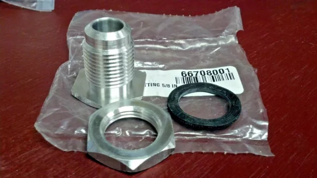 Cooler, Freezer, Evaporator Coil Drain Fitting with Gasket & Nut, 5/8 MF