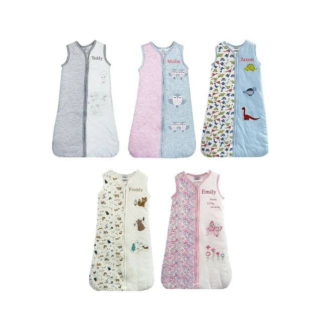 Personalised Baby Girl Boy Sleeping Bags With Baby Name 2.5 TOG