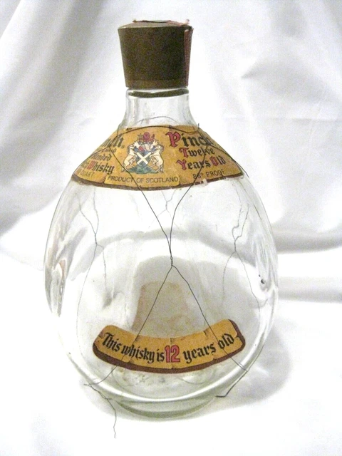 Vintage Haig & Haig Pinch Bottle 3 Sided Scotch Whiskey - Empty