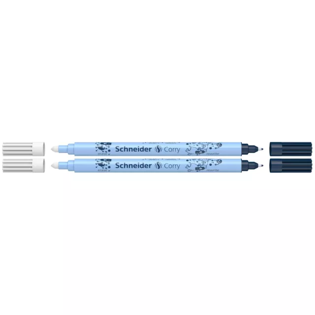 2 x Schneider Tintenlöscher Tintenkiller Corry Überschreiber vorhanden blau
