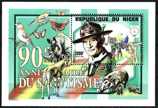 Niger - Pfadfinder Naturkunde Block 112 postfrisch 1998 Mi. 1504