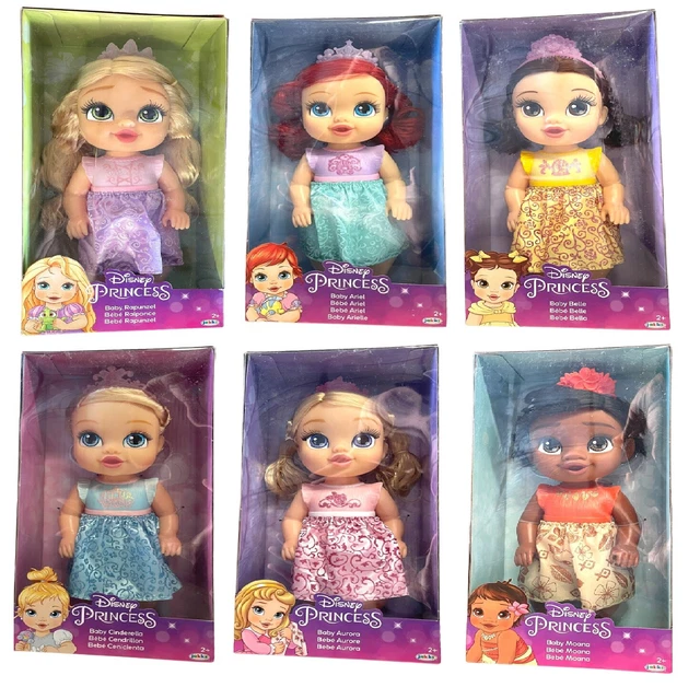 Disney Princess Baby Doll Ariel Aurora Belle Cinderella Moana Rapunzel Toddler