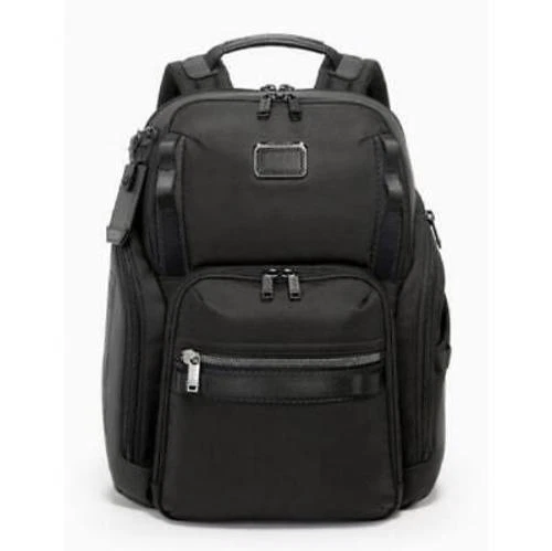 TUMI Alpha Bravo Search Backpack Leather Black Men's Business Sports Travel Bag
