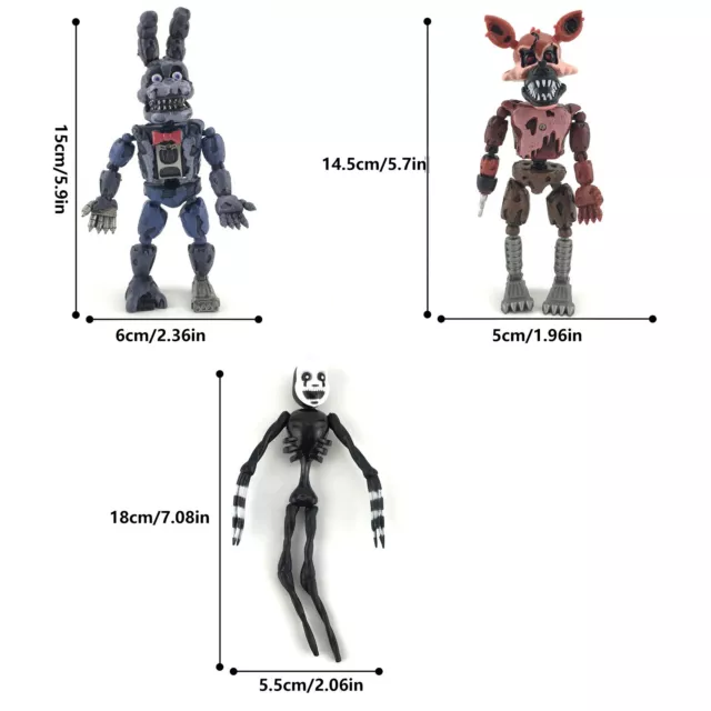 FNAF FIVE NIGHTS AT FREDDY'S NIGHTMARE clown SET of 6 Articulated Action Figures 2