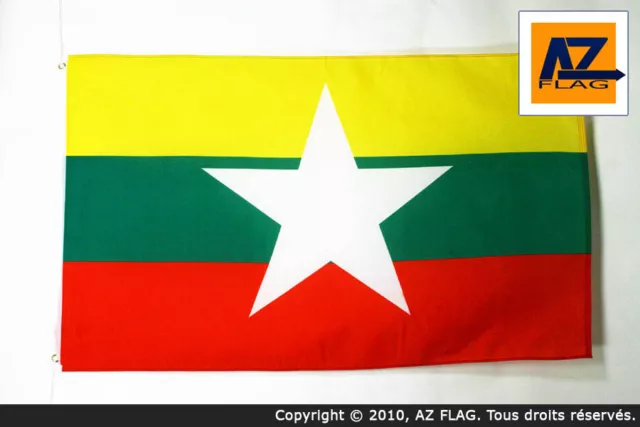 BURMA FLAG 3' x 5' - MYANMAR - BURMESE FLAGS 90 x 150 cm - BANNER 3x5 ft High qu