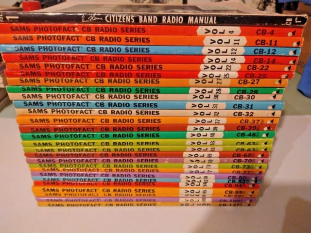 Vintage Lot SAMS Photofact CB Radio Series Manuals 1960 thru 1980.  Collectable