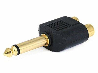 Monoprice 107160 3.5mm Stereo Plug to 3.5mm Mono Jack Adaptor Gold Plated 