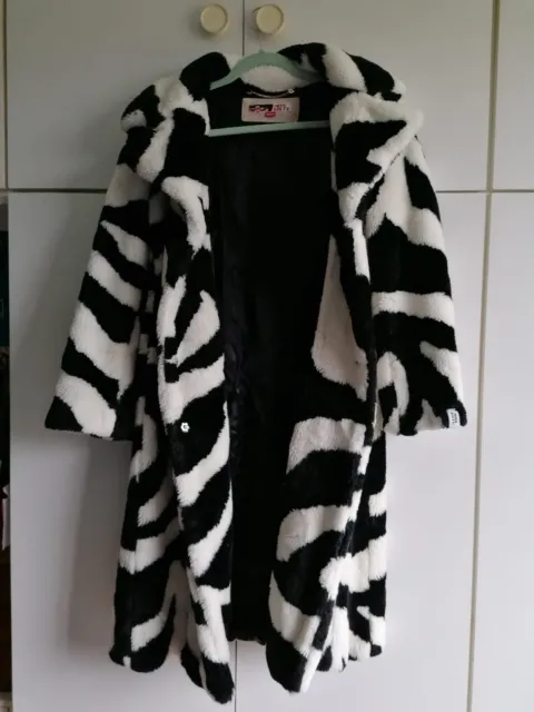 Black and White faux fur Miss Sixty coat