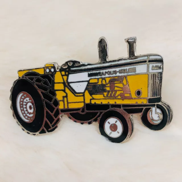 Minneapolis Moline Yellow Tractor Enamel Lapel Hat Pin