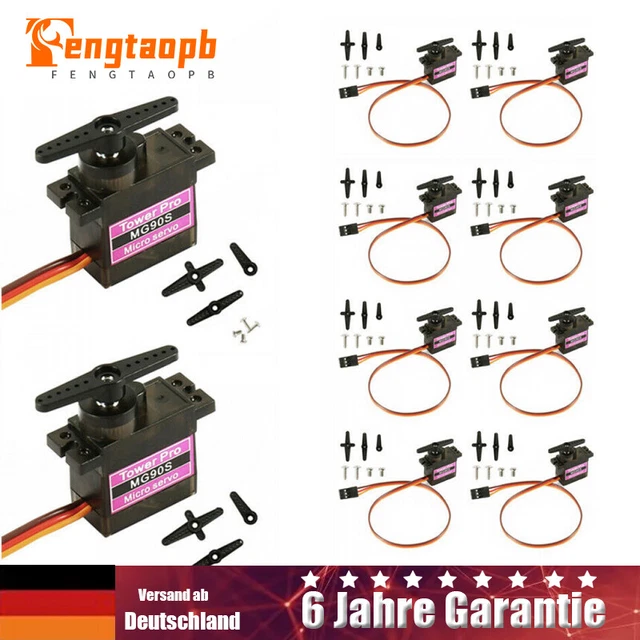 1/4/10 STUCK MG90S Metal Micro Gear Servo Motor für Auto 450 RC