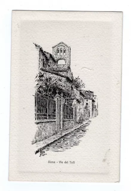 Siena  Via   Dei   Tufi   Cartolina Nr 24   Ill.  Petrucci  Ediz.giuntini Nv