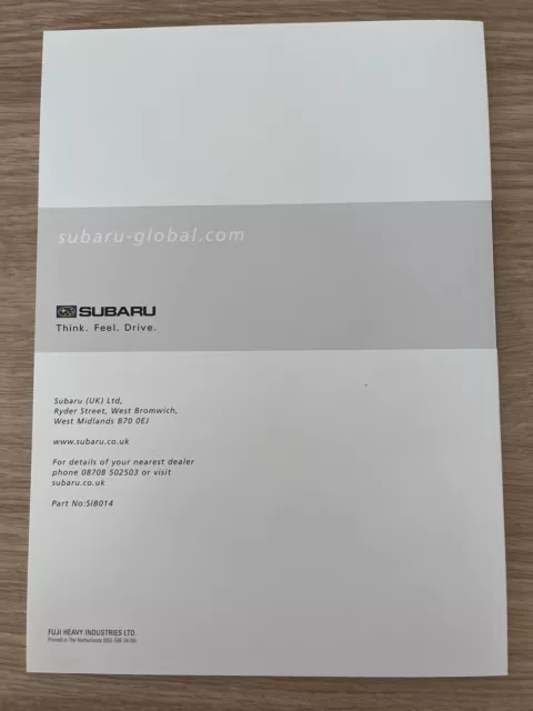 Subaru Impreza WRX Sales Brochure Specifications Technical Data MY 2005 MINT 3
