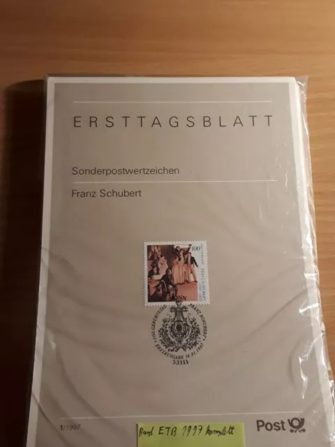 BRD ersttagsbätter etb fdc Mk kompletter Jahrgang Vollstempel  Post ESST  1997