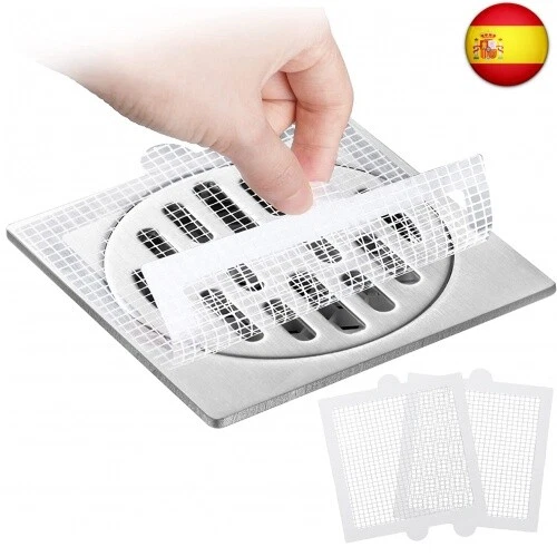 Coladores de desagüe Desechable, GeeRic 30pcs Atrapa Pelos Ducha Cuadrado para