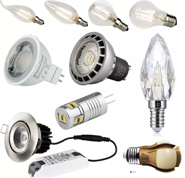 LED-Beleuchtung von A-Z   GU10 MR16 MR11 E14 E27 G4 G9 GU4  Lampe 1,5 - 15 Watt