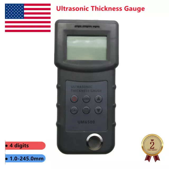 Digital Ultrasonic Thickness Gauge Handheld Ultrasonic Tester Meter UM6500 USA