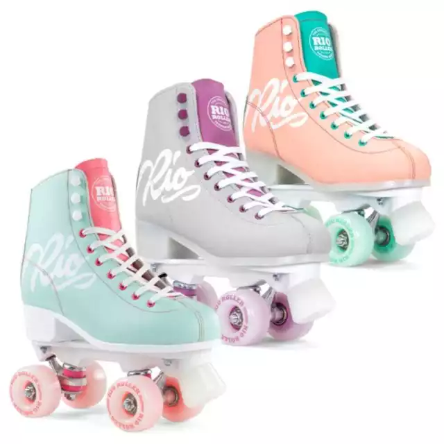 Rio Roller Script Quad Skates Outdoor Active Retro Roller Boots