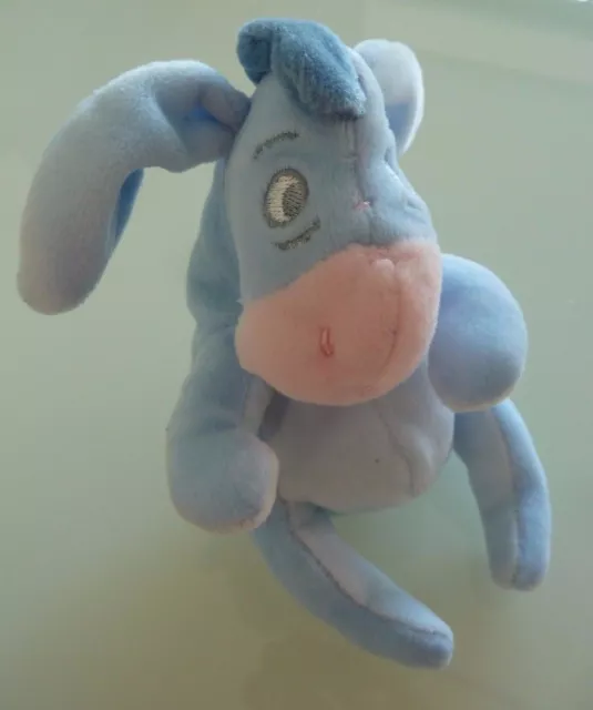 B7 - PELUCHE DOUDOU DISNEY NICOTOY BOURRIQUET bleu rose 17 cms - ETAT NEUF*