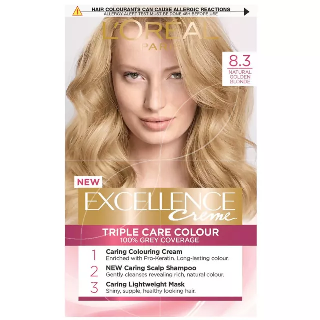 L'Oréal - Excellence Crème Colorante triple soin - 8.3 blond do