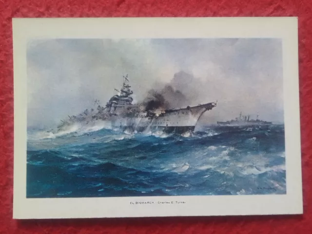 Antiguo Calendario De Bolsillo 1972 Old Calendar Acorazado Bismarck  Battleship