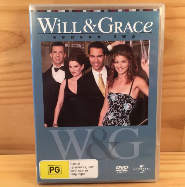 WILL & GRACE Complete Season Two Comedy Drama DVD Series 2 (R4) 2007 4-Discs
